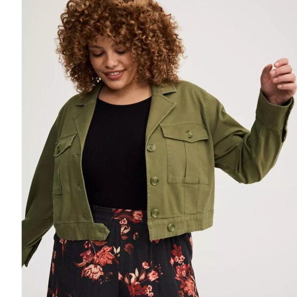 Torrid Twill Safari Jacket Size 2 - Picture 5 of 12